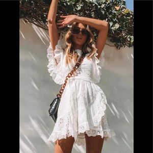 SOLD!!!!!!!DANDELION MINI DRESS WHITE US 6